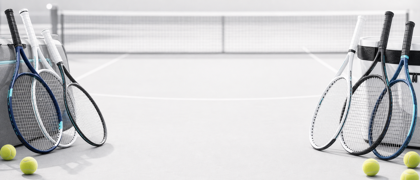 All-Around Tennis Racquets collection banner - imagegen 1400x600 text-safe center 2026-06-15
