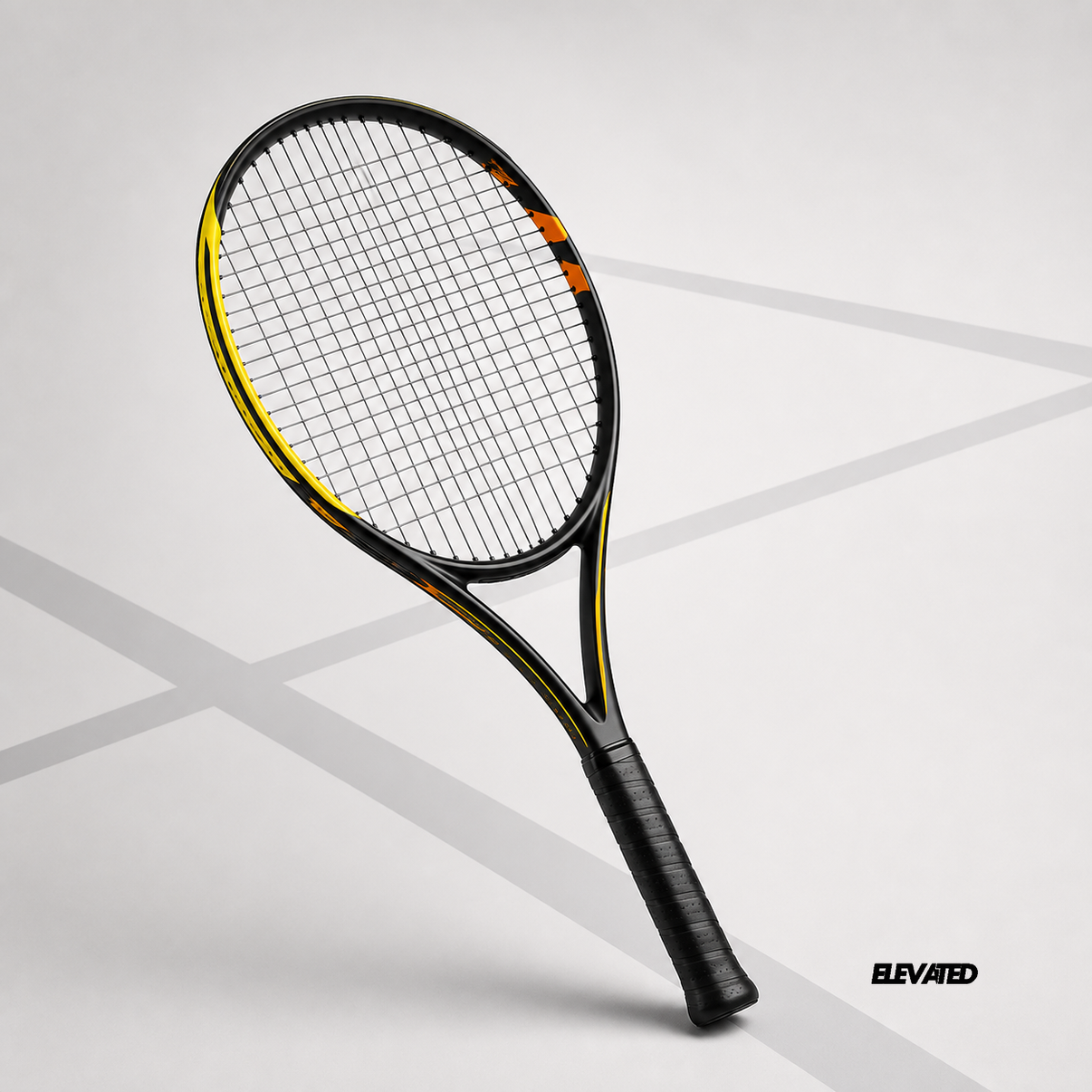 Precision Power Pro - Yellow - Elevated tennis racquet