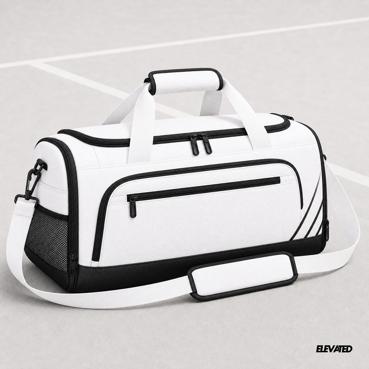 PowerCarry Tennis Duffel - White - imagegen brand tennis bag variant 2026-06-15
