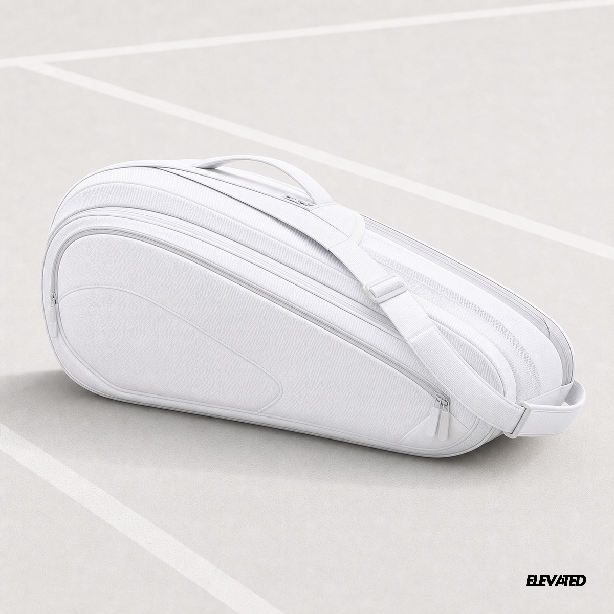 EliteCourt Racquet Bag - White - imagegen brand tennis bag variant 2026-06-15
