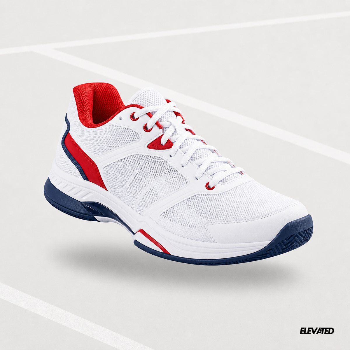 PowerStride Ace - Red - imagegen brand tennis footwear variant 2026-06-12